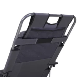 Outsunny 2-in-1 Folding Patio Lounge Chair W/ Pillow, Outdoor Portable Sun Lounger Reclining To 120°/180°, Oxford Fabric -Outsunny GUEST 0139a3e7 5c88 41cb b57f 083d83334be1