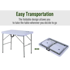 Outsunny Folding Fish Cleaning Table & Portable Sink Station With Hose Hookup, Convertible Camping Table With Ruler, Camp Kitchen For Picnic, Fishing -Outsunny GUEST 02660f5f 5cca 4ab4 87bd f41a3454feda
