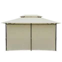 Outsunny 10' X 13' Outdoor Soft Top Gazebo Pergola With Curtains, 2-Tier Steel Frame Gazebo For Patio -Outsunny GUEST 03e8e7ac 5ea7 4c3d b56a bc3448f4e307