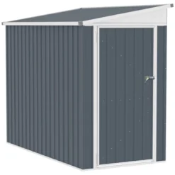 Outsunny Garden Metal Storage Shed, Outdoor Lean To Tool House With Lockable Door, 2 Air Vents & Steel Construction For Backyard, Patio, Lawn, Garage -Outsunny GUEST 0417a68a f90e 423d 95d7 e87c09223041