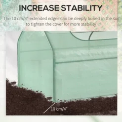 Outsunny Raised Garden Bed With Mini Greenhouse, Steel Outdoor Planter Box With Plastic Cover, Roll Up Window, Dual Use, 73" X 38" X 36" -Outsunny GUEST 07989580 e1d8 4c03 af5a e1e106090c4f