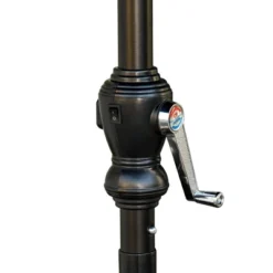 Outsunny 9' X 7' Patio Umbrella Outdoor Table Market Umbrella With Crank, Solar LED Lights, 45° Tilt, Push-Button Operation, For Deck, Backyard, Pool And Lawn -Outsunny GUEST 07cd6f7d 00a5 4d77 bd11 259a27117d69