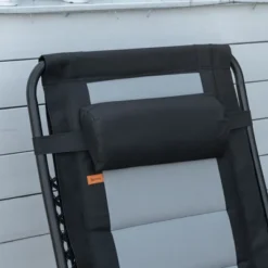 Outsunny Zero Gravity Lounger Chair, Folding Reclining Patio Chair With Cup Holder, Headrest, Footrest, For Poolside, Camping -Outsunny GUEST 094d1154 2074 4882 898d e3eda7c5dbac