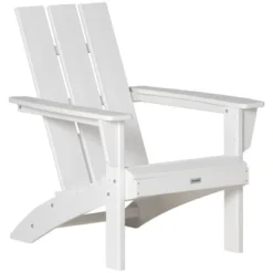 Outsunny Plastic Adirondack Chair, HDPE Lounger Chair Outdoor Fire Pit Seating With High Back And Wide Seat For Patio, Backyard, Garden, Lawn -Outsunny GUEST 09b1f914 f98c 4dbb ae2e b7a655125c55