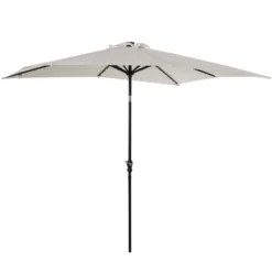 Outsunny 9' X 7' Patio Umbrella Outdoor Table Market Umbrella With Crank, Solar LED Lights, 45° Tilt, Push-Button Operation, For Deck, Backyard, Pool And Lawn -Outsunny GUEST 0d53e7da be65 4d0f 92b2 a0f2de173a32