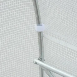 Outsunny 11.5' X 9.8' X 6.5' Outdoor Walk-In Tunnel Greenhouse Hot House With Roll-up Windows, Zippered Door, PE Cover, White -Outsunny GUEST 0d85b705 6756 4398 a607 00c6ba95e212