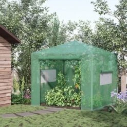 Outsunny 49 OutsunnyPortable Pop-up Walk-in Greenhouse With Roll-up Door