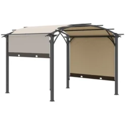 Outsunny 11' X 11' Outdoor Retractable Pergola Canopy With Sun Shade Unique Design Canopy Patio Metal Shelter For Garden Porch Beach -Outsunny GUEST 0f15d664 95f2 4395 93f6 e0f190c76620