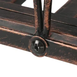 Outsunny 3.3' Metal Arch Zen Garden Bridge With Safety Siderails, Decorative Footbridge, Delicate Scrollwork & Corner Spheres For Stream, Black -Outsunny GUEST 0f2a37ea fc17 48c7 a26e 339b01bca6c1