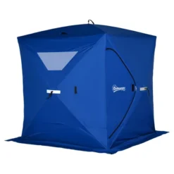 Outsunny 4 Person Ice Fishing Shelter, Waterproof Oxford Fabric Portable Pop-up Ice Tent With 2 Doors For Outdoor Fishing -Outsunny GUEST 117386db 3570 4e3c be9f 7e874b3c531f