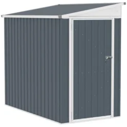 Outsunny Garden Metal Storage Shed, Outdoor Lean To Tool House With Lockable Door, 2 Air Vents & Steel Construction For Backyard, Patio, Lawn, Garage -Outsunny GUEST 119931c8 34f7 474a a93e 74abf0ec2b76