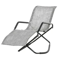 Outsunny Garden Rocking Sun Lounger Outdoor Zero-gravity Folding Reclining Rocker Lounge Chair For Sunbathing -Outsunny GUEST 1428198c 4e9b 4dfb 8448 a072161ad4d5