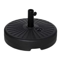Outsunny Fillable Patio Umbrella Base Stand, Round Plastic Umbrella Holder For Outdoor, Patio, Garden, Deck And Beach, Fit Dia 38mm Pole, Black -Outsunny GUEST 143dae88 b16d 4717 ad31 e318de069148