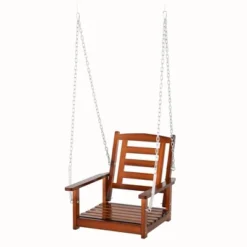 Outsunny Hanging Porch Swing Outdoor Patio Swing Chair With Pine Wood Frame And Wide Backrest For Patio And Yard -Outsunny GUEST 15615717 328a 49ab a39b 92072d8d3441