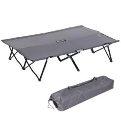 Outsunny 2 Person Folding Camping Cot, Portable Sleeping Cot With Carry Bag -Outsunny GUEST 164605bc 3e4c 4d53 89ae 72864fca5297