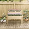 Outsunny 34"x34"x28" Raised Garden Bed 2-Tier Wooden Planter Box For Backyard, Patio To Grow Vegetables, Herbs, And Flowers