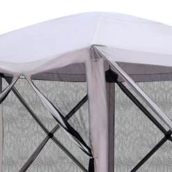 Outsunny 6-Sided Hexagon Pop Up Party Tent Gazebo With Mesh Netting Walls & Shaded Interior, 12' X 12' -Outsunny GUEST 1671ce5d d039 46bb bcb4 5b73f0551c5b