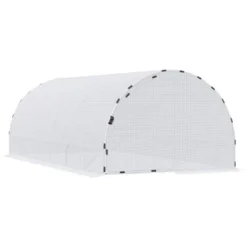 Outsunny 20' X 10' X 7' Large Walk-in Greenhouse, Steel Frame, PE Cover, 2 Doors, Outdoor Tunnel Hoop Hot House Kit, White -Outsunny GUEST 16e2ae47 2181 4262 ba0d 7ad29b00e45b