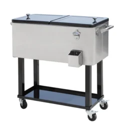 Outsunny 80 QT Rolling Cooling Bins Ice Chest On Wheels Outdoor Stand Up Drink Cooler Cart For Party 17 Outsunny 80 QT Rolling Cooling Bins Ice Chest On Wheels Outdoor Stand Up Drink Cooler Cart For Party -Outsunny GUEST 17a83729 3fd2 438c b7d8 69feefe24b3b