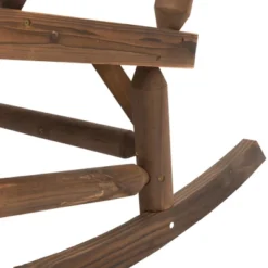Outsunny 2-Person Wood Rocking Chair With Log Design, Heavy Duty Loveseat With Wide Curved Seats For Patio, Backyard, Garden -Outsunny GUEST 18bd4996 63cd 4a30 8d35 753e8f0b81a9