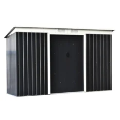 Outsunny 9' X 4' Metal Garden Storage Shed Tool House With Sliding Door Spacious Layout & Durable Construction For Backyard, Patio, Lawn -Outsunny GUEST 18dee9ee 61da 437f 994c e1db421a54d2