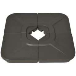 Outsunny 4-Piece 175lb Cantilever Patio Umbrella Base Weights For Offset Hanging Umbrella, HDPE Umbrella Weights For Cross Base Stand, Brown -Outsunny GUEST 1a4e48b7 bb44 480c 8ecd d17a11eb5554
