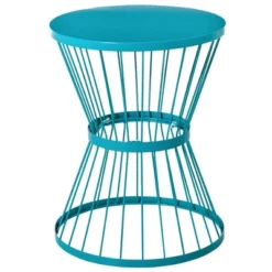 Outsunny 16" Steel Patio End Table, Side Table With Hourglass Design, Accent Table For Outdoor And Indoor Use -Outsunny GUEST 229a7a9c 46eb 4ddf 8e87 1833cc6525ae