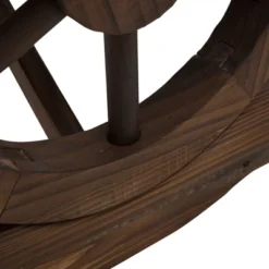 Outsunny 2-Person Garden Bench Outdoor Wagon Wheel Porch Bench For Backyard, Patio, Garden -Outsunny GUEST 229cf62b 83fa 41f2 8c68 08f015b0d74e