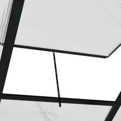 Outsunny Polycarbonate Greenhouse, Heavy Duty Outdoor Aluminum Walk-in Green House Kit With Vent & Door For Backyard Garden, Gray -Outsunny GUEST 2571e682 5048 4db1 b944 0336a241896d