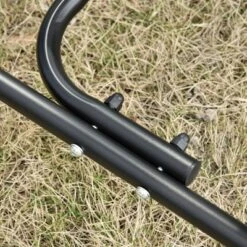 Outsunny 3-Seater Porch Swing Outdoor Swing Chair Patio Bench For Deck With Adjustable Canopy, Padded Sling Fabric Seat -Outsunny GUEST 2641acc6 1c15 4328 8e72 dbdc1788b1ae