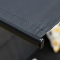 Outsunny Patio Swing Chair With Canopy, Seats 2 Adults Loveseat Bench With Canopy, Armrests, A-Frame Steel, Breathable Mesh, Black -Outsunny GUEST 276d2ee6 dd00 4643 83de d7fc51adb7f0