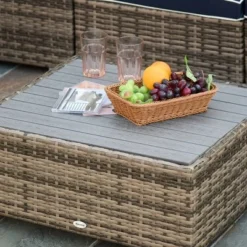 Outsunny 7-Piece Patio Furniture Sets Outdoor Wicker Conversation Sets All Weather PE Rattan Sectional Sofa Set With Cushions & Slat Plastic Wood Table -Outsunny GUEST 2cf392bc 2d4d 4760 bbaa 8dd1abcaa948