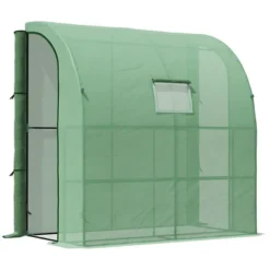 Outsunny 7' X 3' X 7' Outdoor Walk-In Greenhouse, Plant Nursery With Roll-up Windows, PE Cover, And 3 Wire Shelves -Outsunny GUEST 2d1c2f4f 2324 4ec0 9e0b 292127ca7974