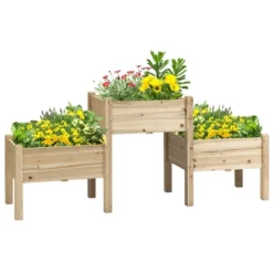 Outsunny 73" X 18" X 32" 3 Tier Raised Garden Bed W/ Three Elevated Planter Box, Freestanding Wooden Plant Stand For Vegetables, Herb And Flowers -Outsunny GUEST 2d78a6e0 5fee 4dea 8e63 ad18e4b6f2a7
