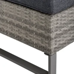 Outsunny 4 Piece Patio Furniture Set, Outdoor Sofa Set With 2 Loveseats, Cushions, Coffee Table, Storage Side Table, PE Rattan Wicker, Gray -Outsunny GUEST 2e6c57cf 16bd 4c63 b8d4 70764123ff56