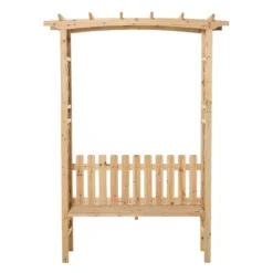 Outsunny Wooden Trellis Arbor Arch For Climbing Plants With Garden Bench, Grow Grapes & Vines, Patio Decor & 2-Person Seating, Natural 9 Outsunny Wooden Trellis Arbor Arch For Climbing Plants With Garden Bench, Grow Grapes & Vines, Patio Decor & 2-Person Seating, Natural -Outsunny GUEST 31ec03ab 65cf 4eb0 97c2 6fccd87aaf9d