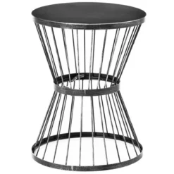 Outsunny 16" Steel Patio End Table, Side Table With Hourglass Design, Accent Table For Outdoor And Indoor Use -Outsunny GUEST 32a46eb6 a609 49a5 b580 9e5f8127f3a7