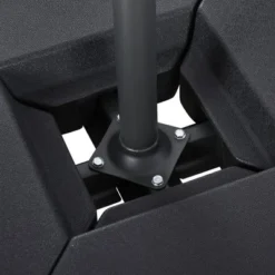 Outsunny 4-Piece Outdoor Patio Offset Umbrella Base Stand Weight Holder W/ Cross Base For Powerful Support, 158lbs Sand Or 132lbs Water Filled, Black -Outsunny GUEST 36f837bc b438 4414 a9a1 478e9606d1f7