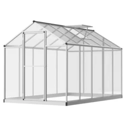 Outsunny Walk-In Polycarbonate Greenhouse With Roof Vent For Ventilation & Rain Gutter, Hobby Greenhouse For Winter -Outsunny GUEST 37c62358 abcd 44bd baf9 3b5fe3d452a4