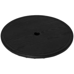 Outsunny 20" Umbrella Table Tray Portable Round Table Top For Beach, Patio, Garden, Swimming Pool, Deck, Black -Outsunny GUEST 37e20cc9 88d1 4124 9865 a7b6146191fe