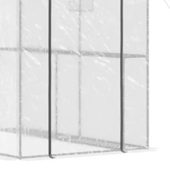 Outsunny 47.25" X 73.25" X 74.25" Walk-in Greenhouse, Outdoor Portable Plant Growing Area With Mesh Protected Roll-up Door & Window, 4 Shelves, White -Outsunny GUEST 37fa3090 a5a3 434d bc26 5441d78c8d65