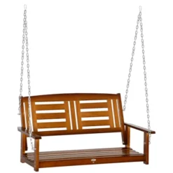 Outsunny Hanging Porch Swing Outdoor Patio Swing Chair With Pine Wood Frame And Wide Backrest For Patio And Yard -Outsunny GUEST 3960ea6f 4256 4228 84ae 7bc99d585a4e