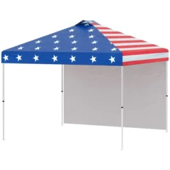 Outsunny 10' X 10' Pop Up Canopy Tent With 1 Sidewall, Carry Bag, Adjustable Height, Instant Shelter Tent For Backyard, Garden, And Patio -Outsunny GUEST 3a76a3ec 0a1a 4b74 a970 363aa32124da