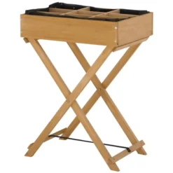 Outsunny Wooden Raised Garden Bed With 9 Pockets And Bed Liner, Elevated Planter Box With Legs For Vegetables, Flowers, And Herbs -Outsunny GUEST 3ae4fb30 d8fe 4de7 90a1 9b06cde8b01a
