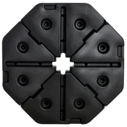 Outsunny 4 PC Patio Umbrella Base, Outdoor Hexagon Stand Cantilever Offset Umbrella Weights With 29 Lb. Capacity Water Or 275lb Capacity Sand, Black -Outsunny GUEST 3b973220 542c 4c72 af4b 9dfbe034ccf4