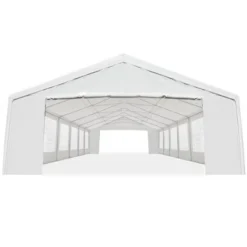 Outsunny 20' X 40' Large Outdoor Carport Canopy Party Tent With Removable Protective Sidewalls & Versatile Uses, White -Outsunny GUEST 3bd9441f ff9e 49fa 9e85 60024044bc55