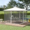 Outsunny Universal Replacement Mesh Sidewall Netting For Patio Gazebos And Canopy Tents With Zippers, (Sidewall Only)
