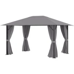 Outsunny 13' X 10' Patio Gazebo Outdoor Canopy Shelter With Sidewalls, Vented Roof, Aluminum Frame For Garden, Lawn, Backyard And Deck -Outsunny GUEST 3e95813c 1cca 437e 94af 1fd7778dedf2