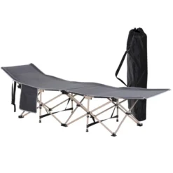 Outsunny Folding Camping Cots For Adults With Carry Bags, Side Pockets, Outdoor Portable Sleeping Bed For Travel Camp Vocation -Outsunny GUEST 3ea0465b 682a 4135 a38c 014659836fa4