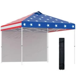 Outsunny 10' X 10' Pop Up Canopy Tent With 1 Sidewall, Carry Bag, Adjustable Height, Instant Shelter Tent For Backyard, Garden, And Patio -Outsunny GUEST 3f4dd2df da7f 4899 8f4c 4e8490b531da